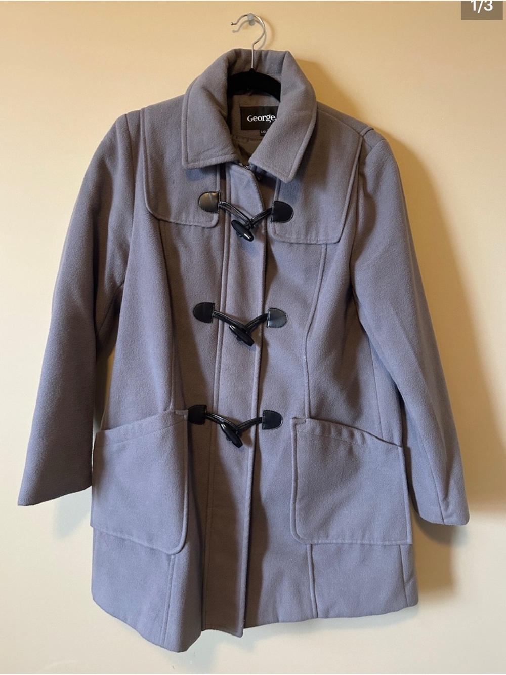 George Women's Light Gray Toggle Peacoat